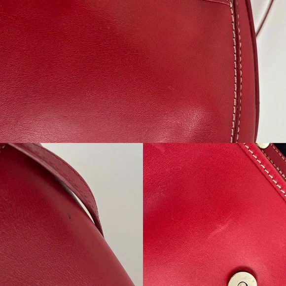 Vintage Bandolini Genuine Leather Small Red Crossbody Bag - Picture 5 of 6